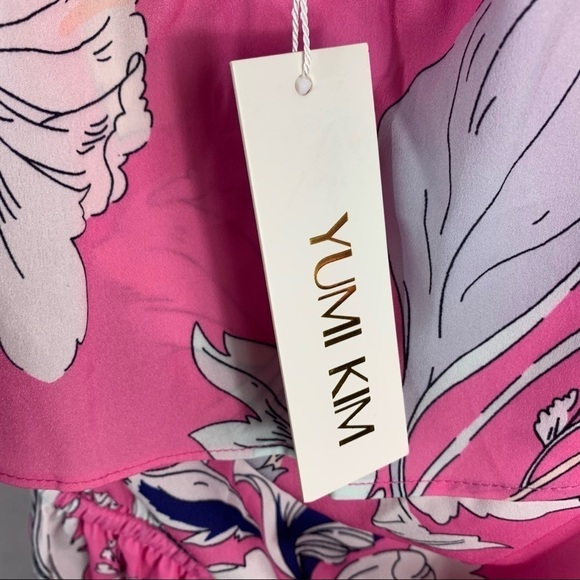 Yumi Kim Pink floral print off shoulder romper - Picture 4 of 9